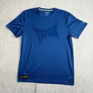 Tapout WWE Blue Short Sleeve Active Top Shirt Men's Medium Workout Apparel‎ MMA